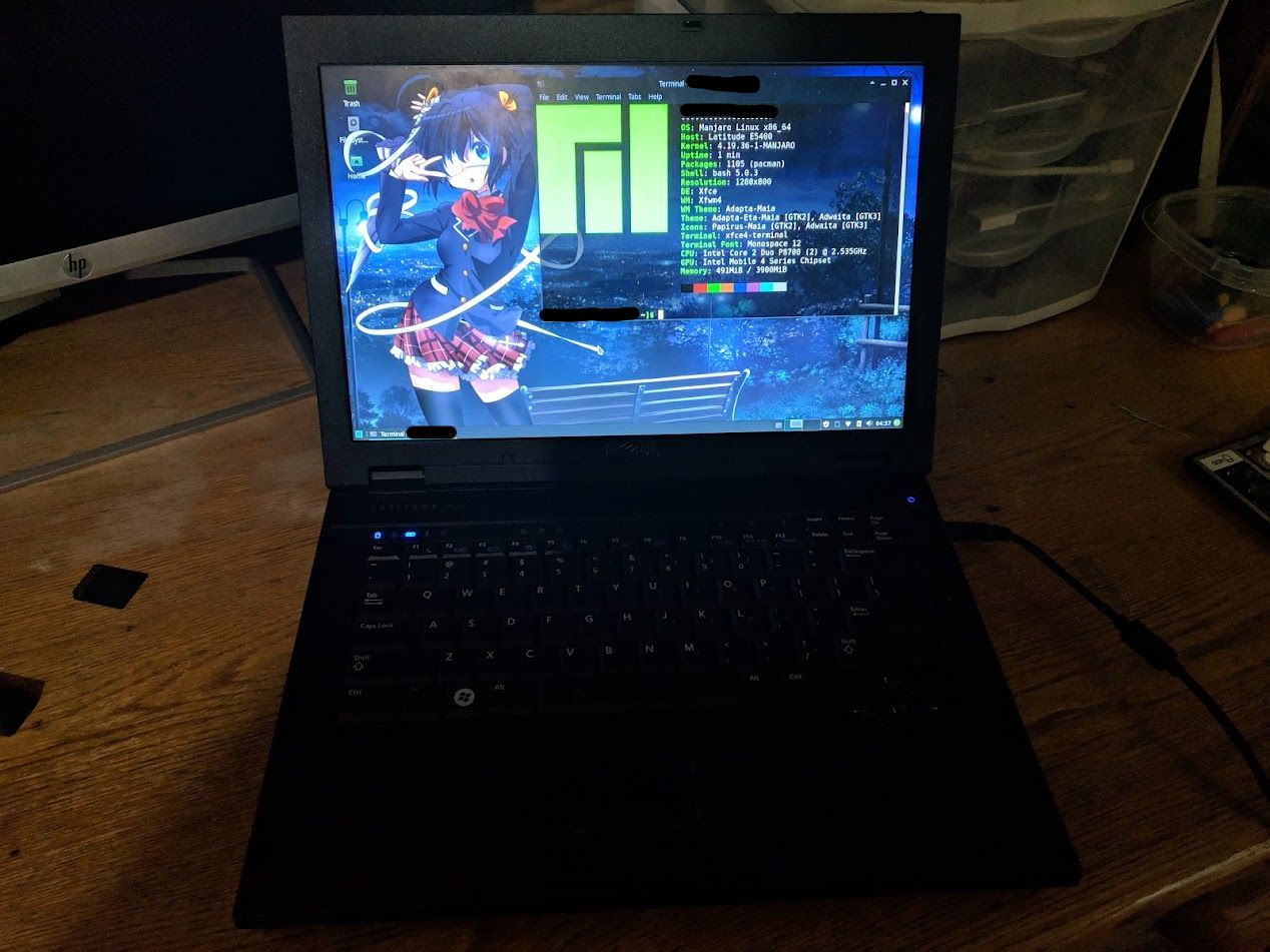 manjaro on laptop